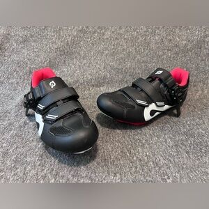 Peloton Indoor Cycling Shoes EU 39 Womens Size 8 Black Red  PL-SH-B-39